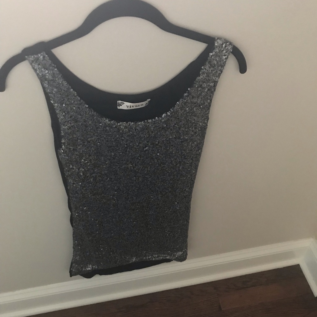 Silver Sparkly Silver Top